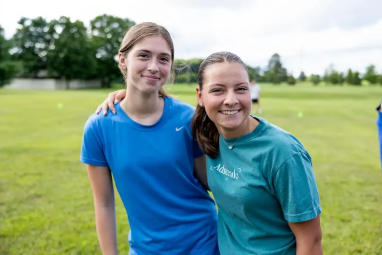 Youth campers enjoying outdoor recreation during retreat